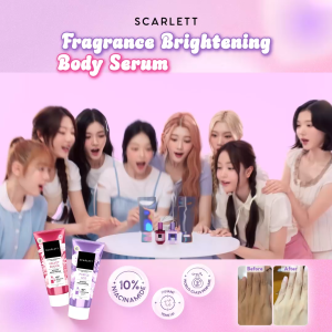 【10% NIACINAMIDE】Scarlett Fragrance Brightening Body Serum 170ml - Velvet Rouge / Purple Kiss | Melembapkan mencerahkan meratakan warna kulit Kulit cerah wangi mewah