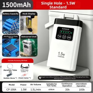 Sunsun | Oxygen Pump for Fishing and Home Aquariums Ultra Quiet AC/DC