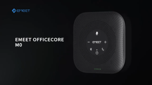 EMEET Conference Speaker Bluetooth Speakerphone Wireless Conference Speaker M0 Plus 360° Voice Pickup with 4 AI Mics for 8 People
