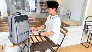 TAS PRIA 70005 - TAS RANSEL LAPTOP 2 RESLETING TAS RANSEL KERJA KULIAH SEKOLAH TRAVEL MUDIK - C