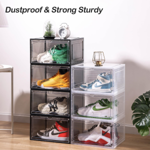 Shoe Box Organizer: Large Space & Clear Magnetic Shoe Storage Solutions