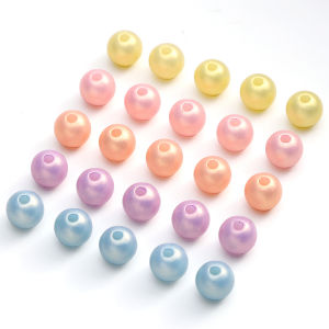 100pcs 8mm  Acrylic Dreamy Macaron Color Beads Round Loose Spacer Beads For Handmade Bracelet Necklace Earring Keychain DIY Craft Jewelry Making Accessories