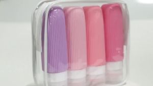 2024 4Pcs 100ml Refillable Bottle Travel Set Portable Silicone Travel Bottle Set Container Liquid