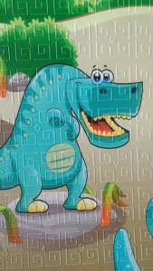 เสื่อรองคลานขนาด 6 ฟุต ลาย 2 ด้าน หน้ากว้าง 180*195cm ความหนา 8mm โฟมคุณภาพสูง XPE ปุ่มกันลื่นด้านหน้าและด้านหลัง