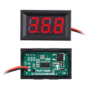 DC 5-120V Mini Digital DC Voltage Panel Meter Voltmeter 0.56 inch two wire three digit display