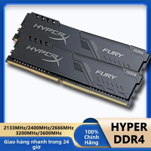 HyperX | RAM HyperX Fury DDR4 8GB/16GB/32GB DRAM DIMM 288 Chân Cho Máy Tính Để Bàn - Có Sẵn Tần Số Từ 2133MHz Đến 3200MHz Với Tản Nhiệt