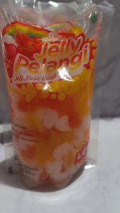 QCF Rainbow Jelly Rasa Leci 1 Kg Halal Jely Pelangi Campuran Es Buah Nata De Coco Jeli Kiloan Murah