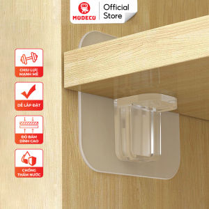 Miếng Dán Chốt Đỡ Kệ Cao Cấp Modeco - Ke Góc Chữ L Đỡ Kệ Gỗ Treo Tường Đợt Tủ Khung Tranh - Không Cần Khoan Đục