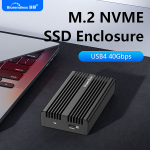 Blueendless | Blueendless 40Gbps NVMe SSD Enclosure USB4.0 PCIe3.0x4 M.2 PCIe SSD Aluminum External Case  Compatible with Thunderbolt 3/4