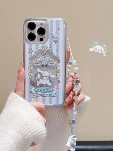 Cute Rotating Cinnamon Dog Full Cover Sandfall Anti-Fall Protective Case for Samsung S24 Ultra S23FE/S22+/S9/Note20/A05s Cartoon