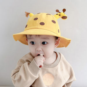 หมวกทรงสูง เบบี้ลายจุดตัว การ์ตูนยีราฟน สีทึบ ใบไม้ ร่วง เด็ก หมวกปานา บางหมวกกันแดด