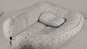 Portable Boys Baby Bed Cotton Baby Nest with Baby Pillow Removable Newborn Bed Set Until 12 months