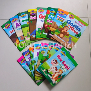 Paket 8 Buku Cerita Dongeng Anak Fabel Bilingual Full Colour Terbaru - Serba Jaya