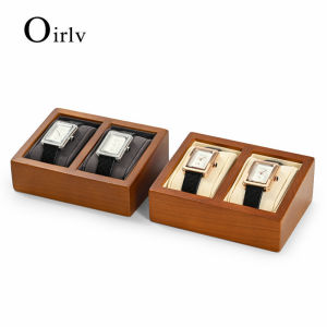 Oirlv Wooden Watch Display Stand With Pillow Men Women Wristwatch Storage Holder Watches Organizer Shop Showcase Rack SM048 SM049