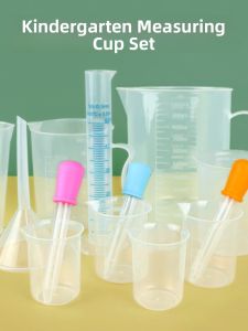 Plastic Measuring Cup Dropper Set Educational Toys for Kindergarten Science Experiment Play Learning Tools Childrens Playsets