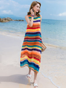 Bohemian Beach Dress Women Summer 2025 New Style Big Size Bali Island Casual Loose Fit A-Line Skirt Ultra Fairy Tale plus Size