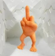 Middle Finger Figure With Legs Office Desk Resin Ornaments Creative Funny Middle Finger Desktop Decoration