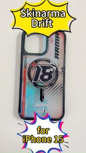 Skinarma Magnetic Charge Drop Protection Case for iPhone 15 Pro Max 6.7 iPhone 15 Pro 6.1 iPhone 15 6.1 (Hologram Blue | Black)