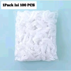 100PCS Plastik Penutup Makanan Dan Penutup Kepala Rambut Mandi Shower 1Pack Isi 100PCS