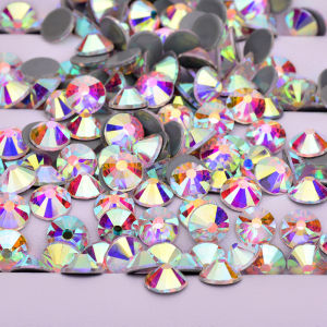 SS3 SS4 SS6 SS8 SS10 SS16 SS20 SS50 Crystal AB Hotfix Glass Rhinestones Flatback Iron On Strass Hot Fix Crystal Stone Applique