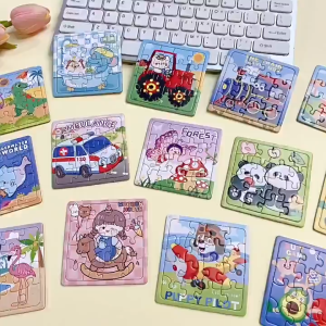 [16 Mảnh] Đồ Chơi Xếp Hình Puzzle Tranh Ghép Hình Loại Lớn In Hình Ngộ Nghĩnh Bằng Gỗ Đồ Chơi Trẻ Em