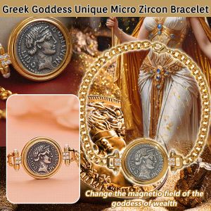 2025 Greek Goddess Of Fortune Bracelet High-end Exquisite Gold-plated Lucky Charm Vintage Jewelry Bracelet