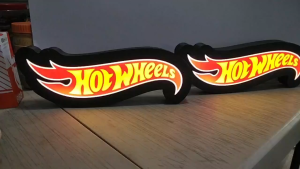 3d printed logo HOT WHEELS with led