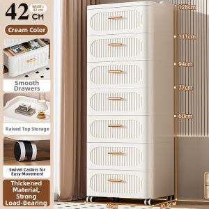 JILI | Thick Drawer-style Wheel-fitted Storage Cabinet