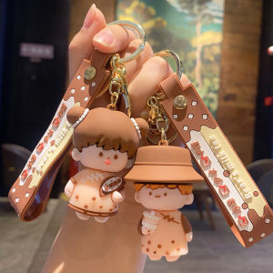 Móc khóa 3d hoạt hình họa tiêt cô bé trả sữ siêu đẹp - móc khóa hình heo -   móc khóa xe - móc khóa nhà - moc khóa -  Móc Khóa Đẹp Và Độc Đáo - móc khóa cửa - móc khóa hoạt hình