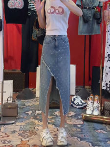 MANMI | Chân Váy Dạng A-line In Denim Lyocell Độ Dài Trung Bình