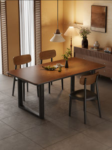 Home Living Room Solid Wood Slab Dining Table