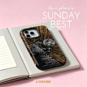Potdemiel | Moon Cat & Stars For Case For iPhone 17 16 15 14 Plus 13 Pro Max Shockproof Hard Cover CaseChic