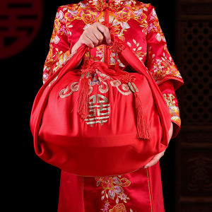 Wedding Celebration Red Envelope Bag Wrap Cloth Bride Grooming Household Appliances Full Set Marital Happiness Festival Gifts