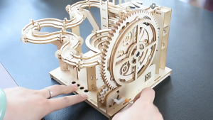 Electric Mechanical Marble Run 3D Wooden Puzzles/ Kids 3D Wooden Puzzles Ball Track Marble Run