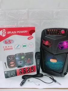 SPEAKER 6.5 INCH MURAH SPEAKER BLUETOOTH BASS KARAOKE PORTABLE KIMISO QS 3608 65 INCH + FREE MICROPHONE KABEL & REMOTE