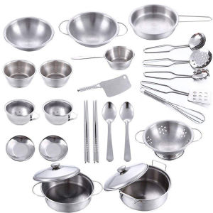 25PCS Kitchen Set Pretend Play Simulated Kitchen mini Toy Children Role Playset Cooking Set Educational Gift for Kids Girls Boy