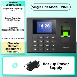 deli | Fingerprint and Password Recognition Attendance Machine