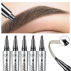 QIC Four-pronged eyebrow pencil four-end long-lasting non-smudged water-resistant anti-smudged eyebrow pencil