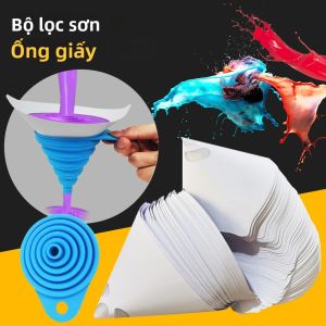 Giấy Lọc Sơn Mịn Xe Phun Lưới Giấy Lọc Phễu Lọc Hình Nón Dùng Một Lần - 50/51/200 CÁI Bộ Dụng Cụ Khí Nén