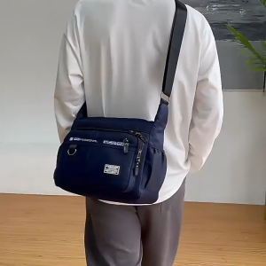 MENSPE Mens Shoulder Bag Large Capacity Messenger Bag Upgraded Waterproof Oxford Cloth Fashion Trend Business Bag Outdoor Large Capacity Casual Bag Fashion Leisure Sport Street Bag for College Student