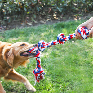 Durable Dog Toys for Large Breeds Teeth Grinding Rope Tug of War Pet Supplies Golden Retriever Labrador Retriever Chew Rope
