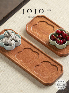 JOJOS Ceramic Snack Plate Home Use Delicate Grid Dessert Plate Retro Chinese Style Fruit Bowl Edge Design Microwave Safe