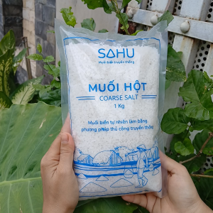 Muối hột Sahu muối biển tự nhiên Sa Huỳnh Quảng Ngãi dùng trong nấu ăn tẩm ướp... muối ăn muối thô muối hạt to muối ăn ngon