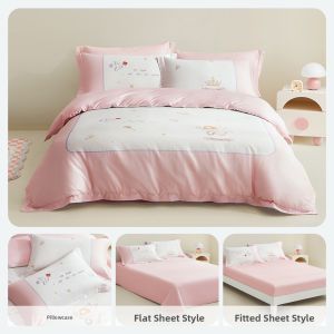 Luolai Kids | 100% Cotton Satin Bedding Set 60 Thread Count