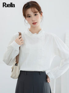 puella | Fashional Standing Collar Long Sleeve Shirt