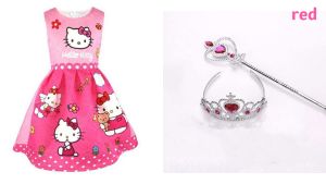 kitty formal dress + accesories 2-10yra oldwith actual picture
