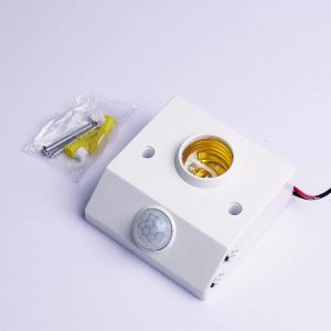 Aideepen | Smart AC 110-240V Motion Sensor Light Socket Adapter Holder with PIR Infrared Sensor E27 LED Bulb Base Human Body Induction