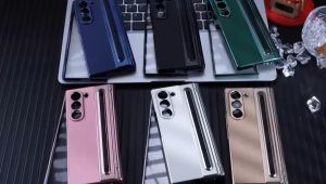 CASE CASING UNTUK SAMSUNG GALAXY Z FOLD 4 Z FOLD 5 Z FOLD 6 Z FOLD 7: HARDCASE DENGAN PENA & CASE LIPAT MAGNETIK KULIT