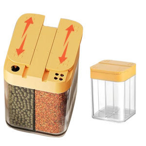 Newest Seasoning Jar Plastic Spice Container Bottle Salt and Pepper Shaker Camping BBQ Seasoning Container Kitchen Gadget Sets