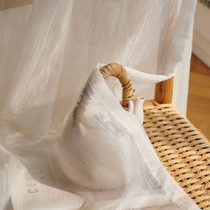 French Elegant Sheer Curtains White Light